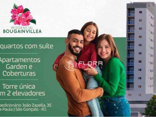 Apartamento com 2 dormitórios à venda, 60 m² por R$ 267.600,00 - Maria Paula - São Gonçalo/RJ