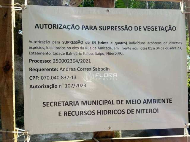 Terreno à venda, 800 m² por R$ 650.000,00 - Itacoatiara - Niterói/RJ