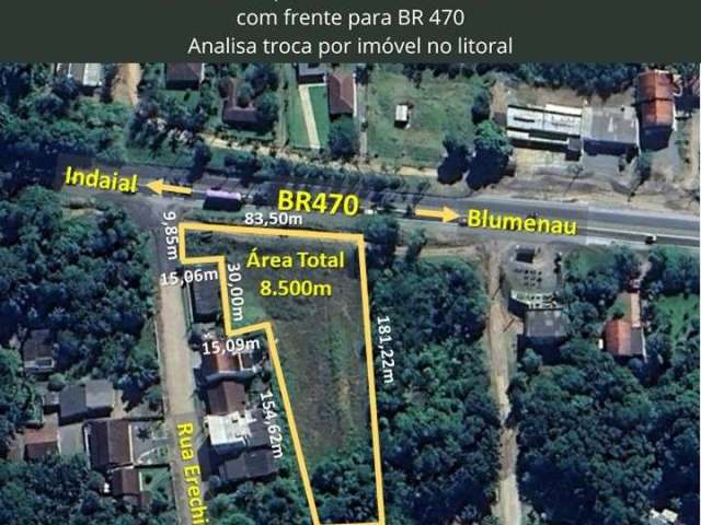 Área com 8500,00 m² em Indaial/SC