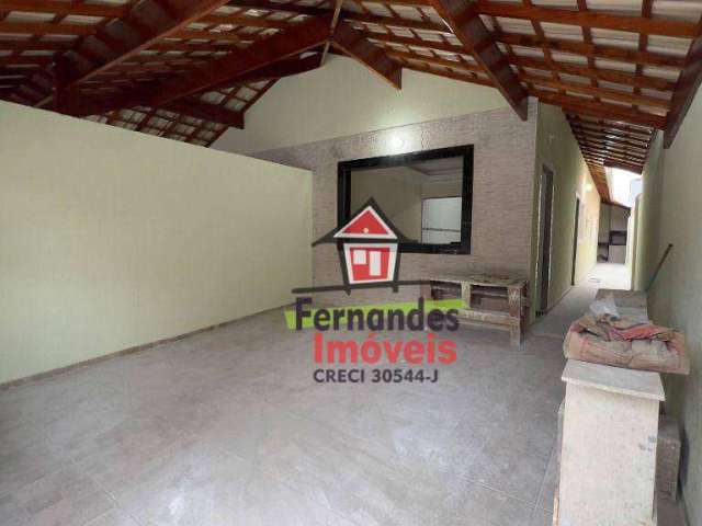 Casa individual nova no lado praia com 2 dormitórios à venda, 107 m² por R$ 545.000 - Cidade Ocian - Praia Grande/SP