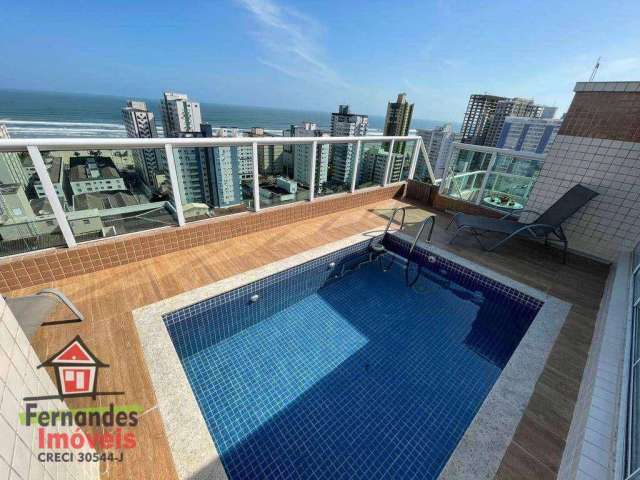 Cobertura com piscina 4 dormitórios à venda, 370 m² por R$ 3.500.000  Vila Guilhermina  Praia Grande SP