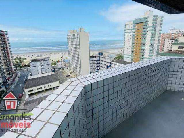 Cobertura vista mar  com 3 suítes à venda, 145 m² por R$ 1.100.000  Guilhermina  Praia Grande SP