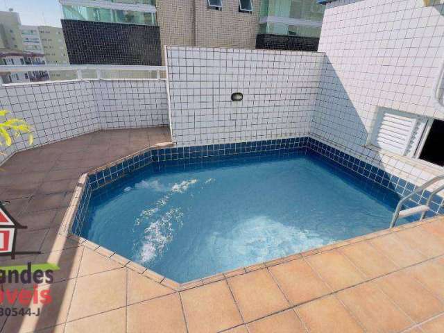 Cobertura perto do mar com piscina 3 dormitórios para alugar definitivo pacote, 229 m² por R$ 9.000 mês  Canto do Forte  Praia Grande SP