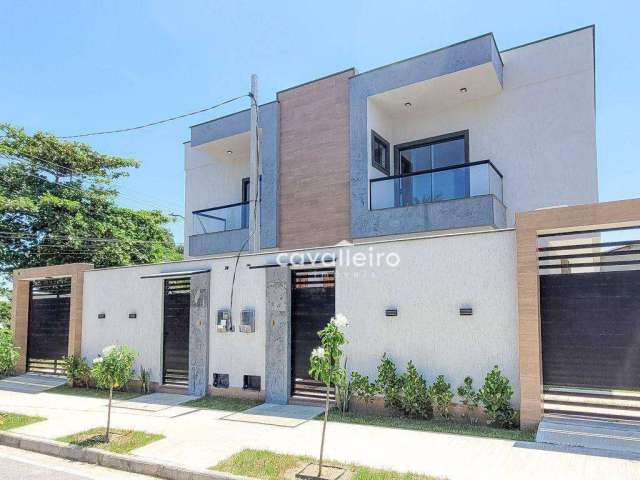 Casa com 3 dormitórios, 1 Suíte com Closet, Churrasqueira,  à venda, 122 m² por R$ 660.000 - Jardim Atlântico Leste (Itaipuaçu) - Maricá/RJ