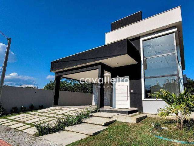 Casa no Cond. Jardim Ubá, com 3 Suítes, sendo 1 master com closet,180 m², à venda por R$ 990.000,00 - Ubatiba - Maricá/RJ