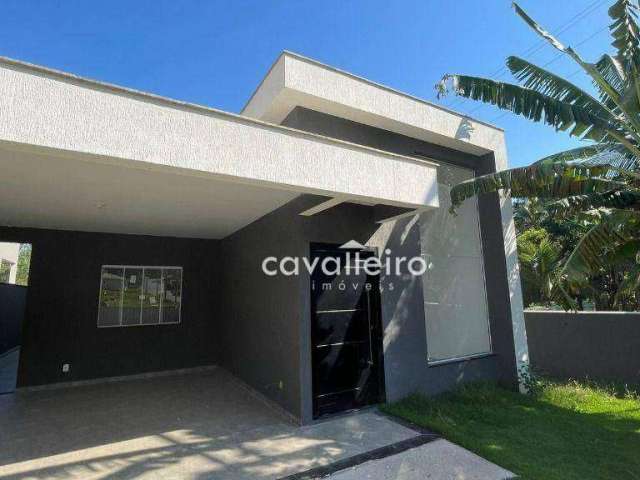 Casa em Condomínio Fechado, com 3 Quartos, Sendo 1 Suíte, à venda, 126 m² por R$ 549.000 - Inoã - Maricá/RJ