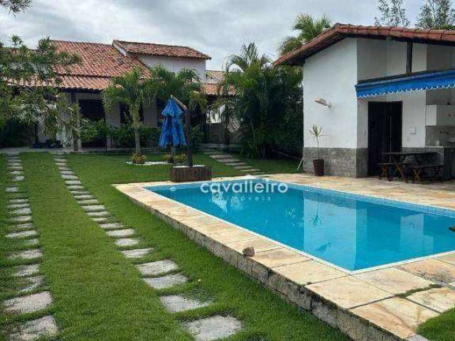 Casa pertinho da praia de cordeirinho com 4 quartos, piscina, churrasqueira e sauna - maricá-rj