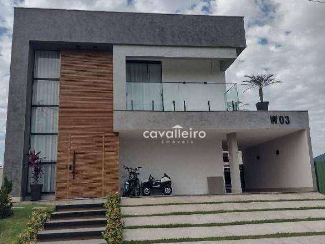 Casa Condomínio Alphaville 1, Área gourmet e Piscina,  com 4 dormitórios à venda, 223 m² por R$ 1.800.000 - Inoah - Maricá/RJ