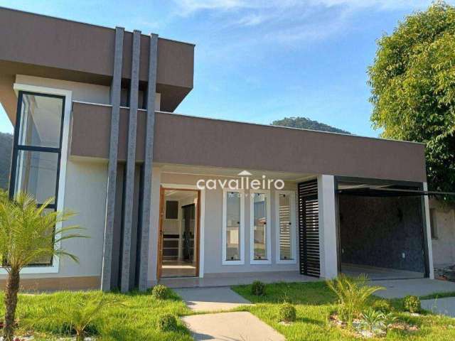 Casa Linear em Condomínio Fechado, 3 quartos, sendo 1 suíte, à venda por R$ 640.000,00 , São José do Imbassaí - Maricá - Rj