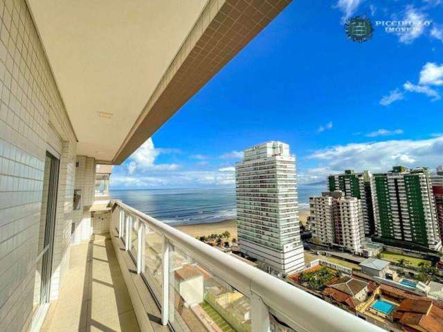 Apartamento Vista Mar com 3 dormitórios à venda, 109 m² por R$ 1.095.000 - Canto do Forte - Praia Grande/SP