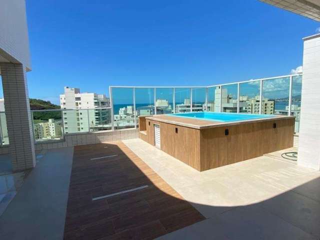 Cobertura Linear, 04 Quartos, 02 Suites, Area de Lazer, Jacuzzi, 03 Vagas de Garagem, Vista p/ o Mar, Praia do Morro, Guarapari - ES