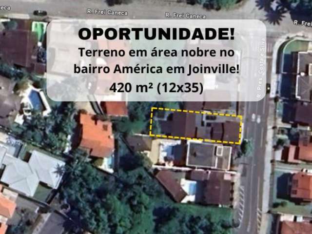 Terreno em área nobre no bairro América em Joinville!