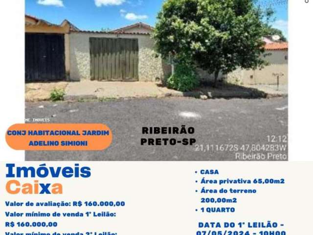 Casa para Venda em Ribeirão Preto, Adelino Simioni, 1 dormitório, 1 banheiro