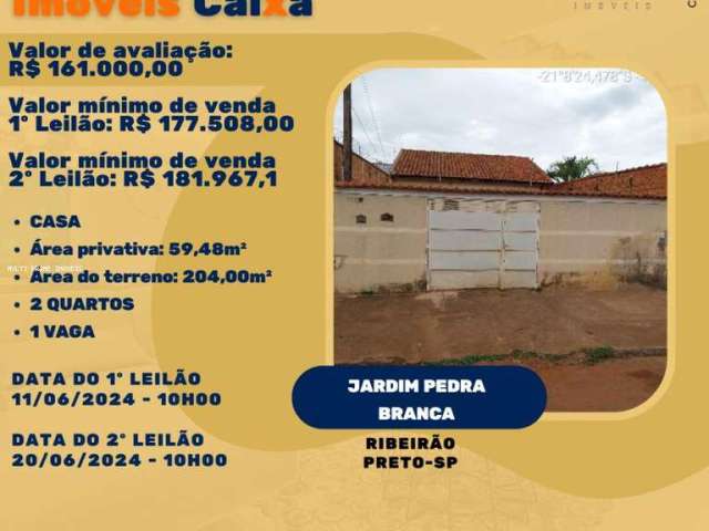 Casa para Venda em Ribeirão Preto, Jardim Pedra Branca, 2 dormitórios, 1 banheiro, 1 vaga