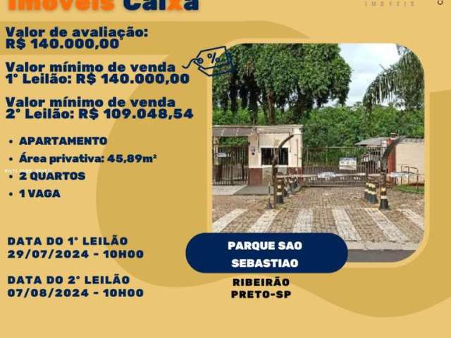 Apartamento para Venda em Ribeirão Preto, Parque São Sebastião, 2 dormitórios, 1 banheiro, 1 vaga