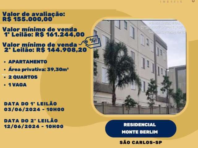 Apartamento para Venda em São Carlos, Jardim Jockey Clube, 2 dormitórios, 1 banheiro, 1 vaga