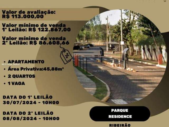 Apartamento para Venda em Ribeirão Preto, Parque dos Lagos, 2 dormitórios, 1 banheiro, 1 vaga