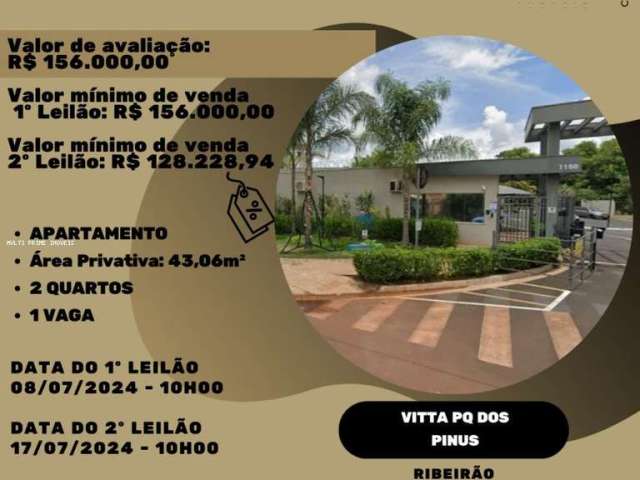 Apartamento para Venda em Ribeirão Preto, Parque dos Pinus, 2 dormitórios, 1 banheiro, 1 vaga