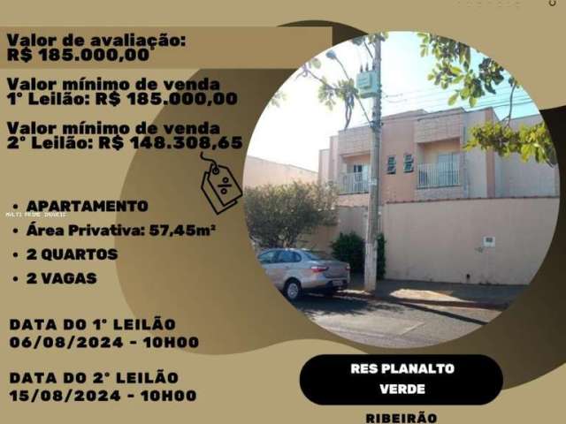 Apartamento para Venda em Ribeirão Preto, Planalto Verde, 2 dormitórios, 1 banheiro, 2 vagas