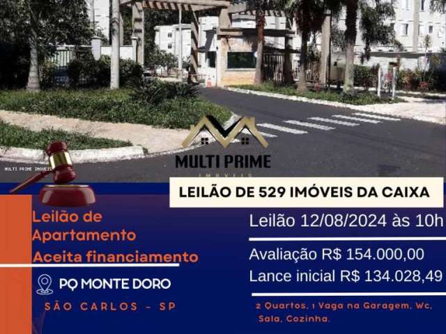 Apartamento para Venda em São Carlos, Residencial Monsenhor Romeu Tortorelli, 2 dormitórios, 1 banheiro, 1 vaga