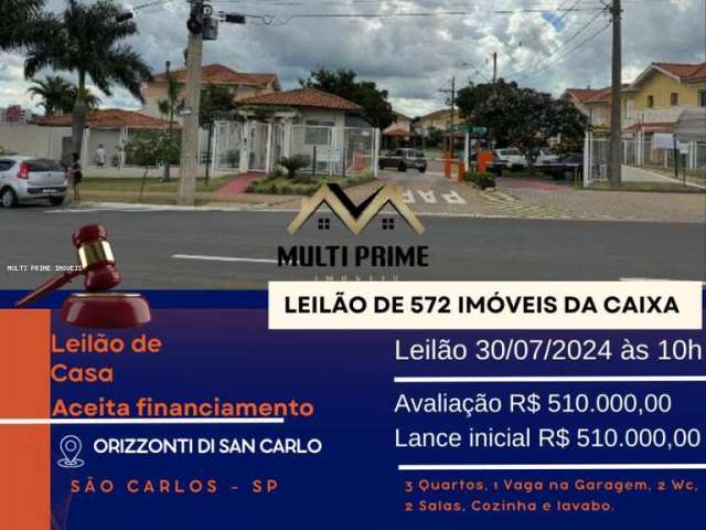 Casa para Venda em São Carlos, Parque Santa Felícia Jardim, 3 dormitórios, 2 banheiros, 1 vaga