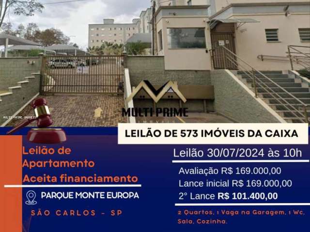 Apartamento para Venda em São Carlos, Recreio São Judas Tadeu, 2 dormitórios, 1 banheiro, 1 vaga