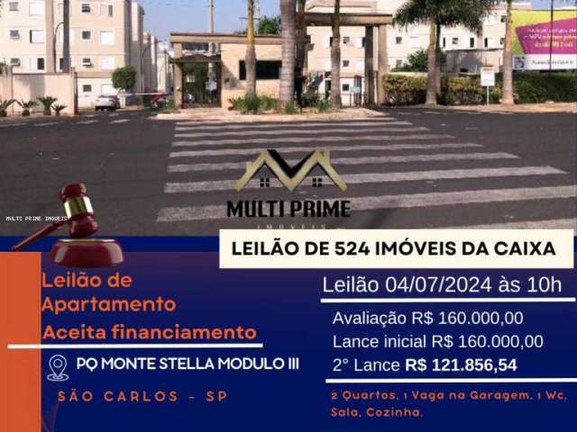 Apartamento para Venda em São Carlos, Residencial Monsenhor Romeu Tortorelli, 2 dormitórios, 1 banheiro, 1 vaga