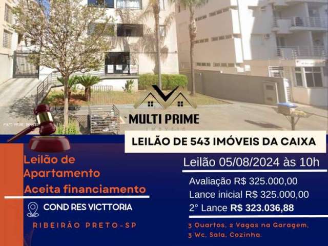 Apartamento para Venda em Ribeirão Preto, Vila Ana Maria, 3 dormitórios, 3 banheiros, 2 vagas