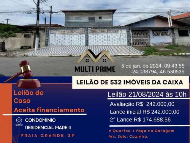 Casa para Venda em Praia Grande, Melvi, 2 dormitórios, 1 banheiro, 1 vaga