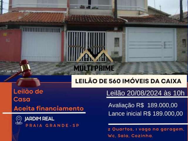 Casa para Venda em Praia Grande, Princesa, 2 dormitórios, 1 banheiro, 1 vaga