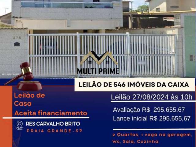 Casa para Venda em Praia Grande, Samambaia, 2 dormitórios, 1 banheiro, 1 vaga