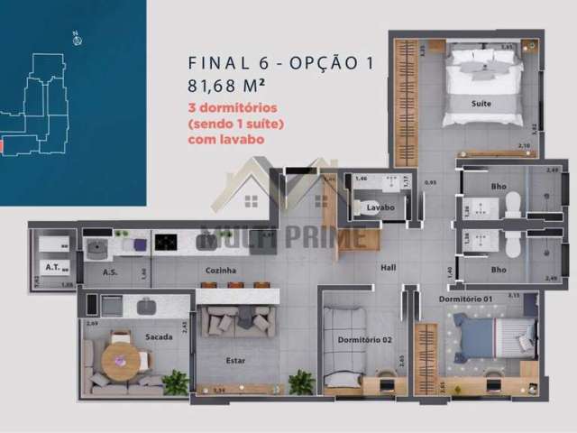 Apartamento para Venda em Ribeirão Preto, Nova Aliança, 3 dormitórios, 1 suíte, 1 banheiro, 1 vaga