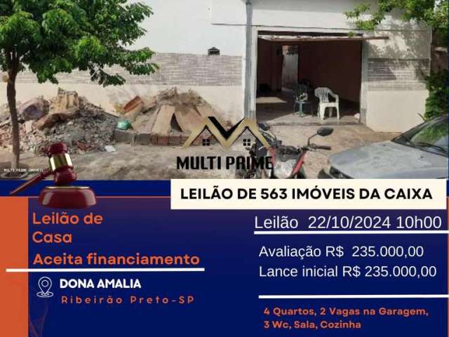 Casa para Venda em Ribeirão Preto, Jardim Maria Casagrande Lopes (Dona Amália), 4 dormitórios, 3 banheiros, 2 vagas