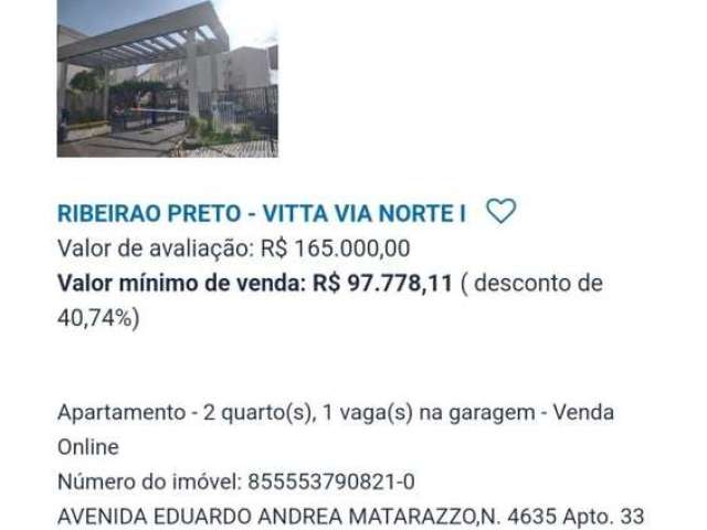 Apartamento para Venda em Ribeirão Preto, Valentina Figueiredo, 2 dormitórios, 1 banheiro, 1 vaga