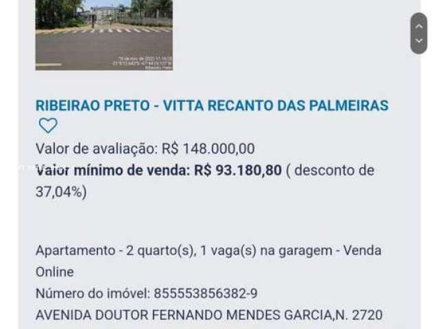 Apartamento para Venda em Ribeirão Preto, Jardim Diva Tarlá de Carvalho, 2 dormitórios, 1 banheiro, 1 vaga