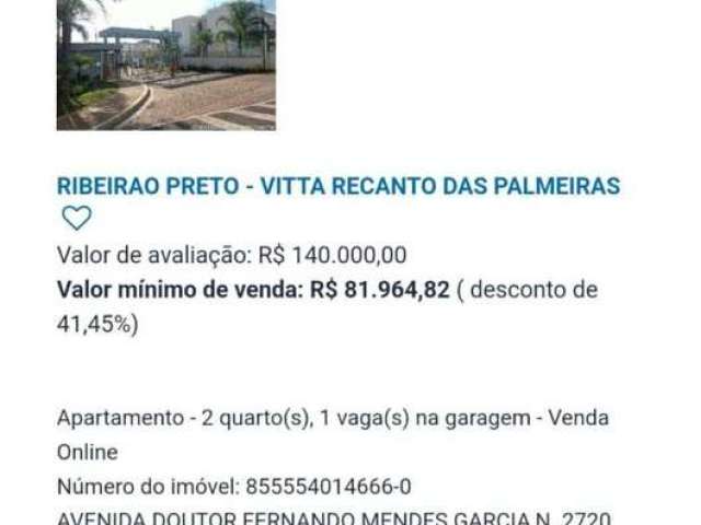 Apartamento para Venda em Ribeirão Preto, Jardim Diva Tarlá de Carvalho, 2 dormitórios, 1 banheiro, 1 vaga