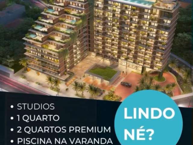 APARTAMENTO Studio, Quarto Sala e 2/4 em Armação - Frente Mar - Varanda - Infra Completa