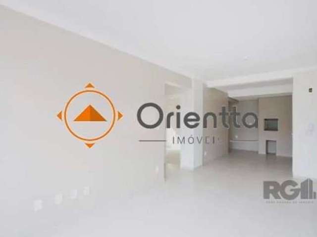 Imobiliária Orientta Imóveis ALUGA APARTAMENTO NOVO com 2 dormitórios, sendo 1 SUÍTE, 2 vagas de garagem cobertas, excelente iluminação, cozinha estilo americana , churrasqueira, 2 banheiros com box d