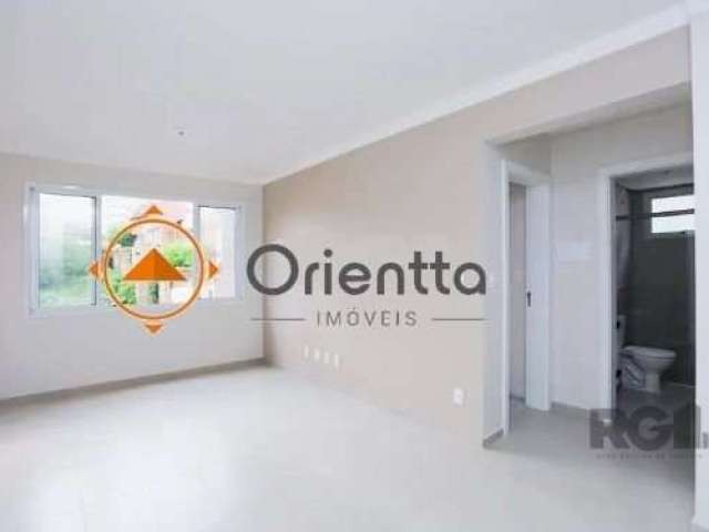 Imobiliária Orientta Imóveis ALUGA APARTAMENTO NOVO com 2 dormitórios, sendo 1 SUÍTE, 2 vagas de garagem cobertas, excelente iluminação, cozinha estilo americana, churrasqueira, 2 banheiros com box de