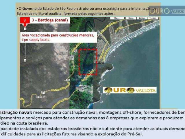 Área bertioga 700.000 m² excelente para marina ou complexo hoteleiro