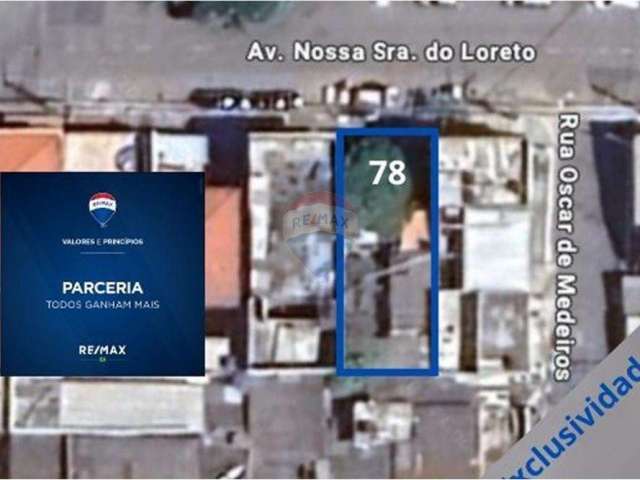 Lote/Terreno na Loreto com 160m2 8 de frente por R$ 397.000