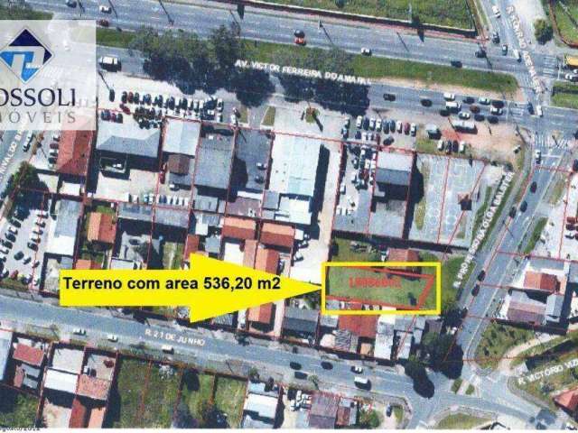 Terreno à venda, 536 m² por R$ 1.300.000,00 - Tarumã - Curitiba/PR