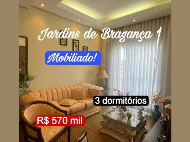 Jardins de Bragança Apartamento MOBILIADO com 3 quartos,  2 wc, Zona Sul