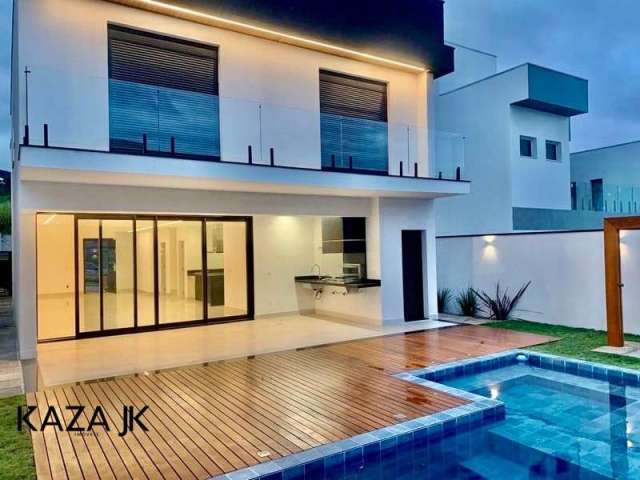 Comprar/vendo: Casa sobrado, nova, a venda, nova, no condomínio de alto padrão Brisas Jundiaí com 3 suítes, área social, gourmet, piscina e 4 vagas