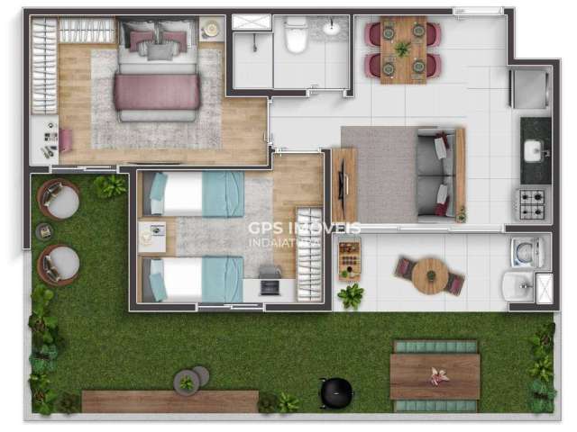 Apartamento para venda em Jardim Buru de 46.00m² com 2 Quartos e 1 Garagem