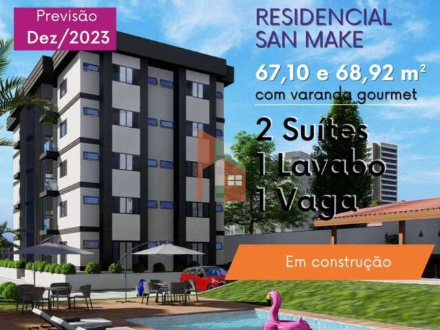 Apartamento para venda em Centro de 67.00m² com 2 Quartos, 2 Suites e 1 Garagem