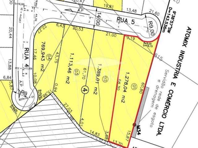 Terreno para venda em Jardim Das Cerejeiras de 1278.00m²