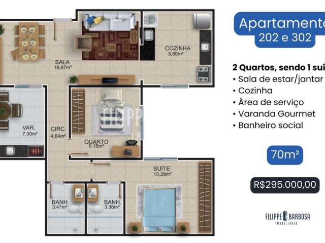 Apartamento para venda em Oswaldo Cruz de 115.00m² com 3 Quartos, 1 Suite e 1 Garagem