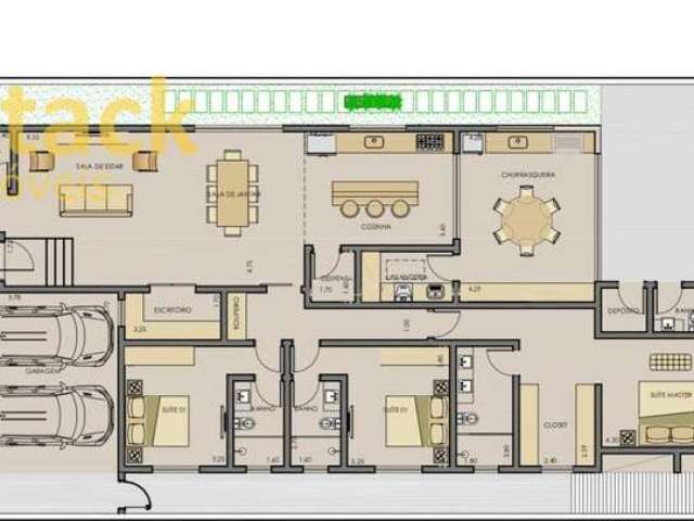 Casa para venda em Medeiros de 530.00m² com 3 Quartos, 3 Suites e 4 Garagens