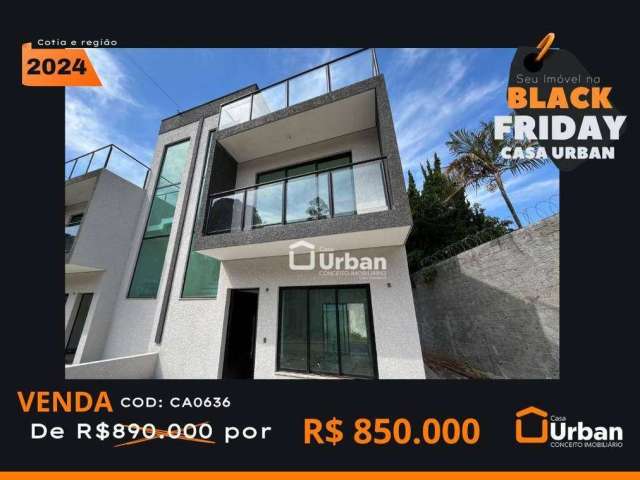 Casa de Condomínio para venda em Granja Viana de 153.00m² com 3 Quartos, 3 Suites e 2 Garagens